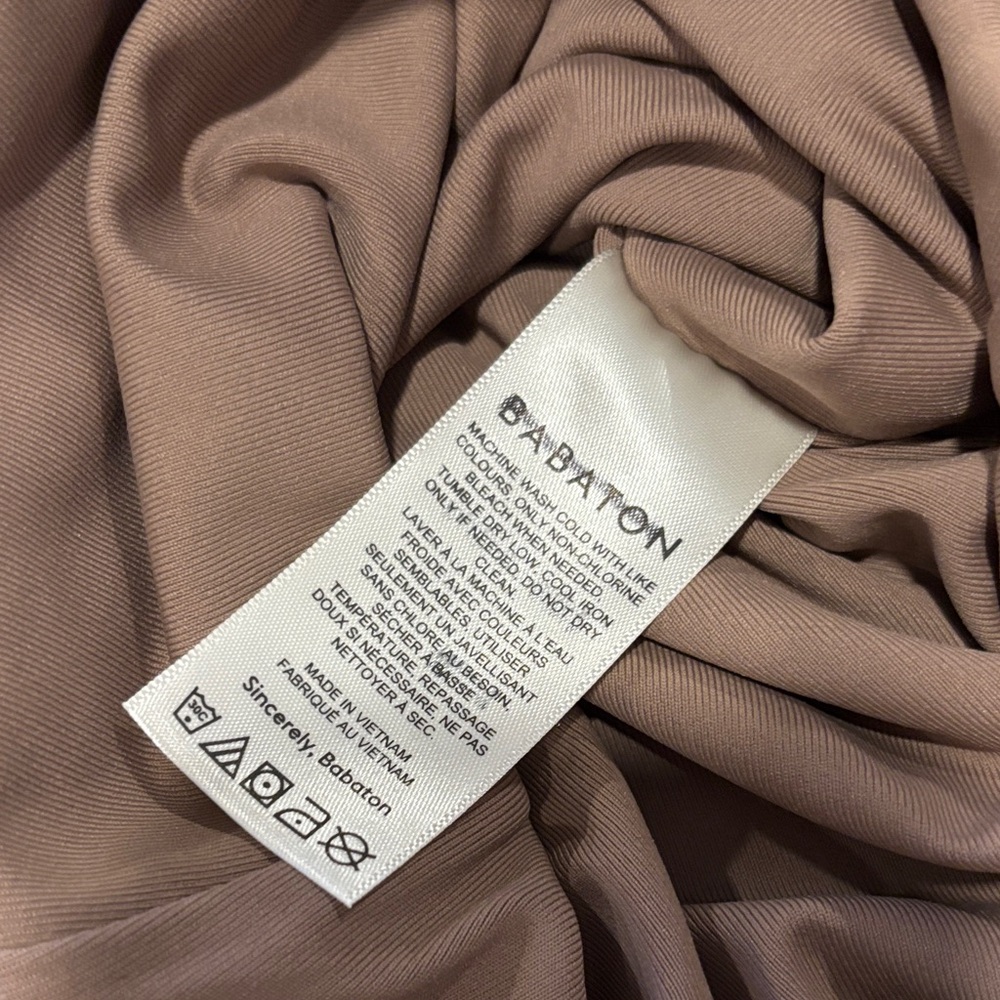 Aritzia Babaton Contour Brown Squareneck Long Sleeve Bodysuit, new without tags - Picture 6 of 6